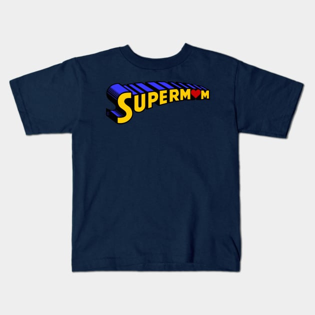 Super Mom Kids T-Shirt by gtee